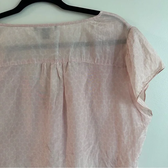 GAP Pink Flutter Sleeve Ruffled Blouse - Picture 4 of 6